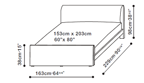 Era Queen Bed 163 x 229cm