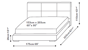 Screen Queen Bed 175 x 223cm